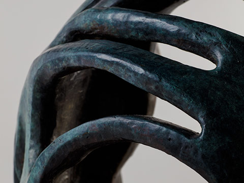 Looking Through - Bronze Sculpture