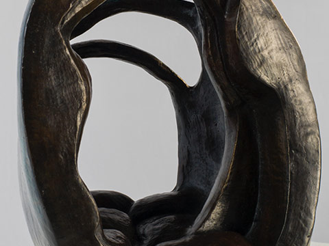 Looking Through - Bronze Sculpture