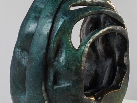 Looking Through - Bronze Sculpture