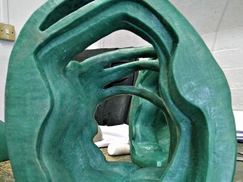 Looking Through - Bronze Sculpture