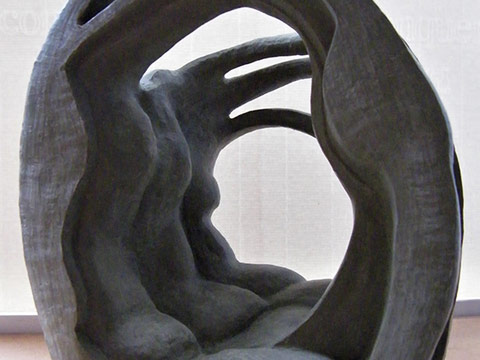 Looking Through - Bronze Sculpture