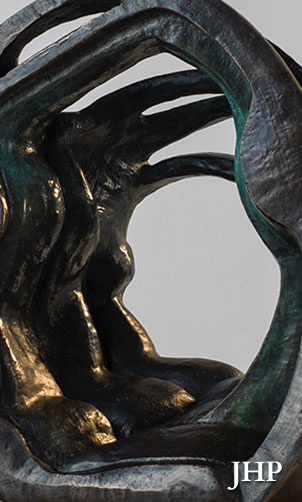 Looking Through - Bronze Sculpture