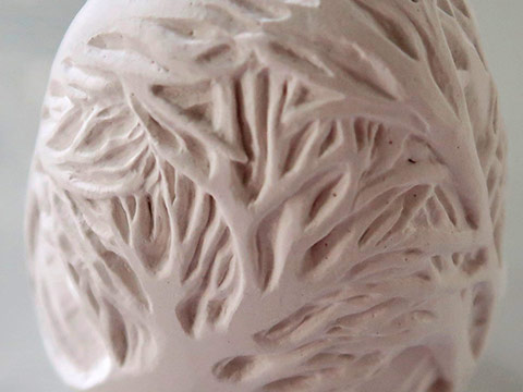 Plaster carving tree relief